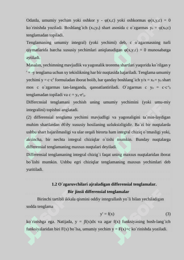 Oddiy diffrensial tenglamalar 6