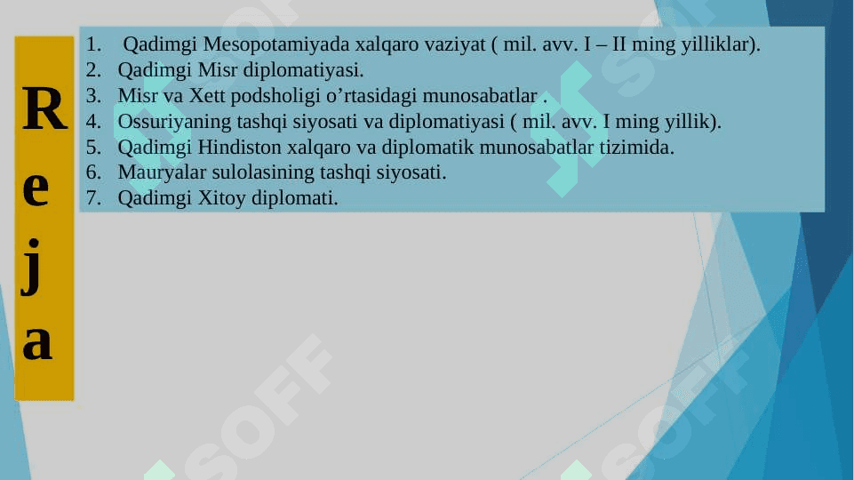 Qadimgi Sharqda xalqaro munosabatlar va diplomatiya 3