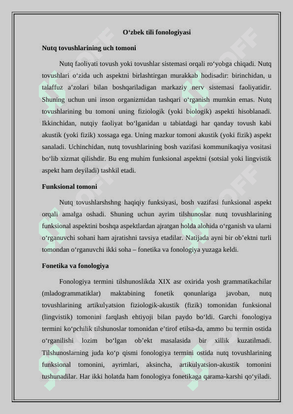 Praga lingvistik maktabi ta'limotida fonologiyaning o'rni 2