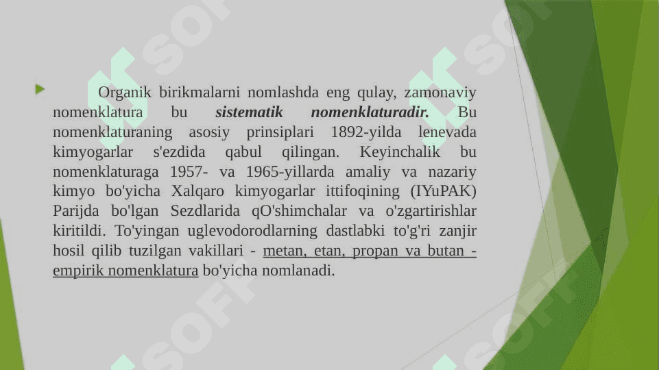 Uglevodorod hosil bo’lishining organik nazariyasi 7
