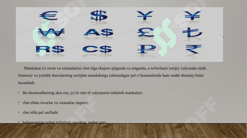 Valyuta kursi va unga ta’sir ko‘rsatuvchi omillar 3