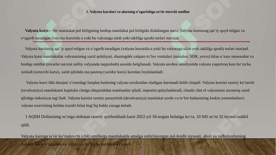 Valyuta kursi va unga ta’sir ko‘rsatuvchi omillar 4