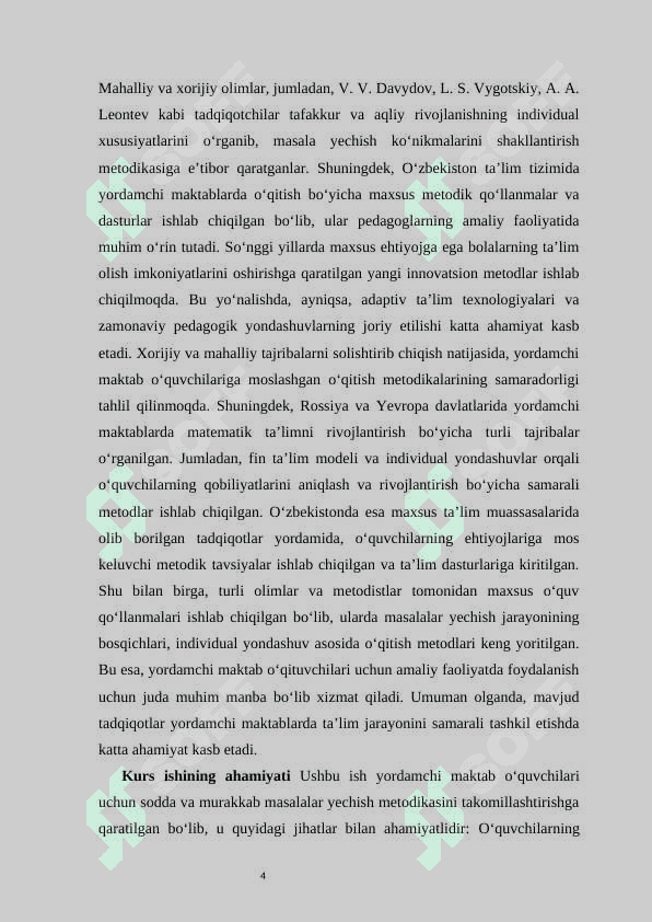 Yordamchi maktabda sodda va murakkab masalalar yechishga oʻrgatish 4