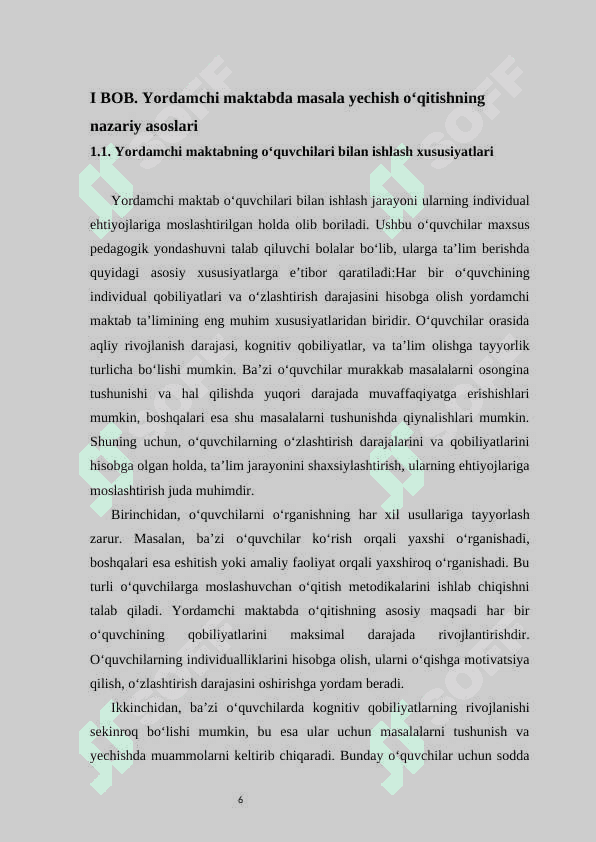 Yordamchi maktabda sodda va murakkab masalalar yechishga oʻrgatish 6