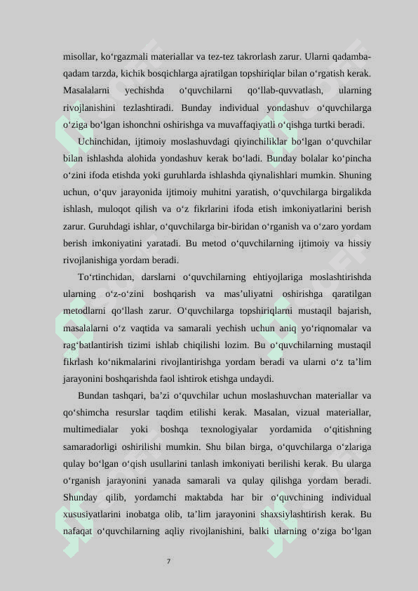Yordamchi maktabda sodda va murakkab masalalar yechishga oʻrgatish 7