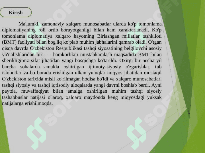 O'zbekiston Respublikasi va BMT hamkorlik munosabatlari 3