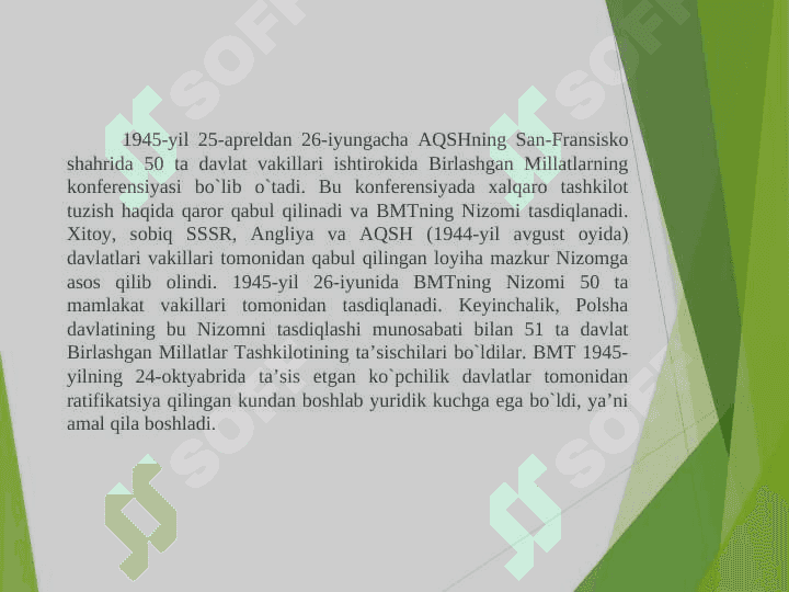 O'zbekiston Respublikasi va BMT hamkorlik munosabatlari 5