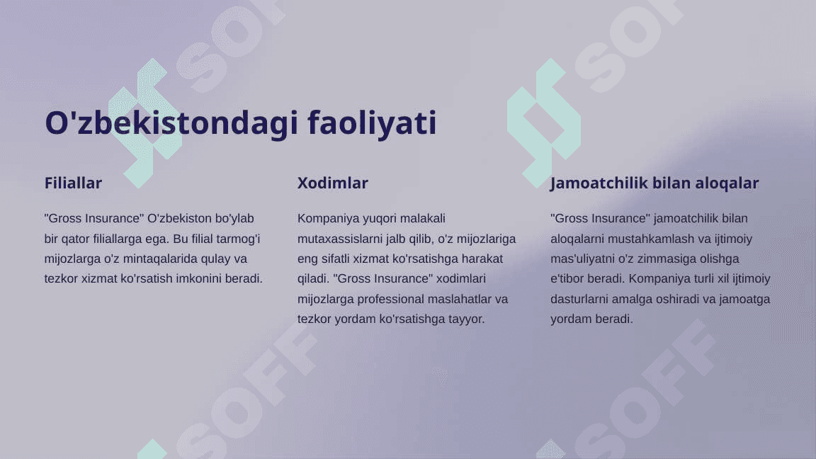 "Gross Insurance" Kompaniyasi 3