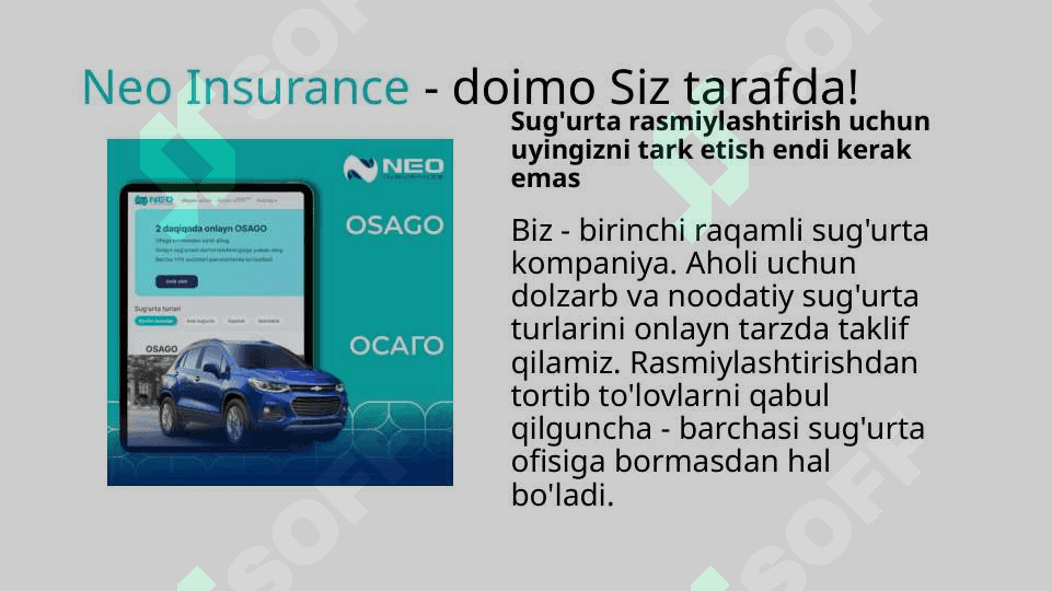 Neo Insurance - Sug`urta kompaniyasi 3