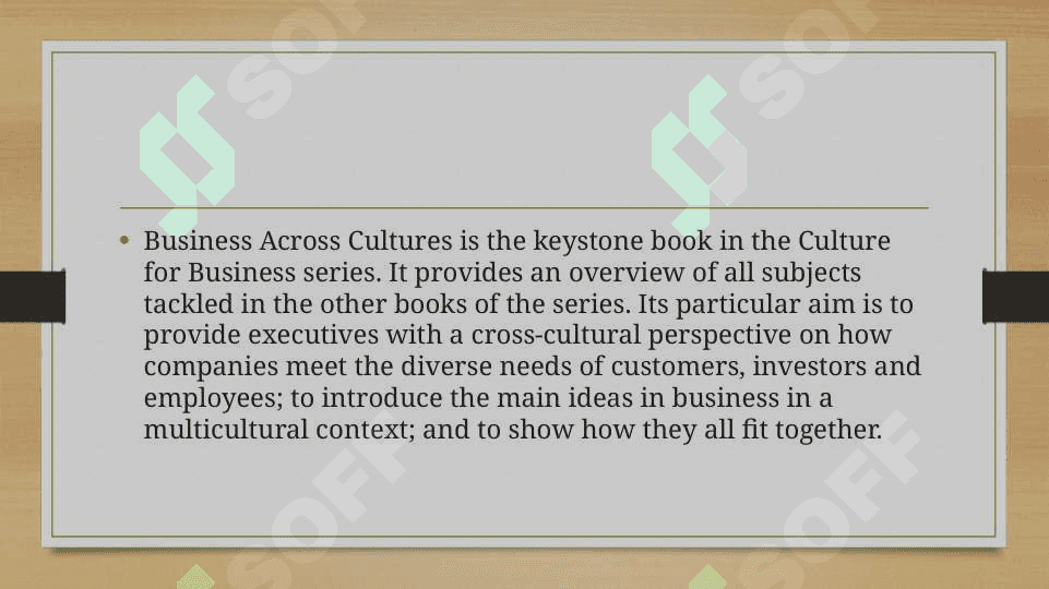 BUSINESS ACROSS CULTURES 3