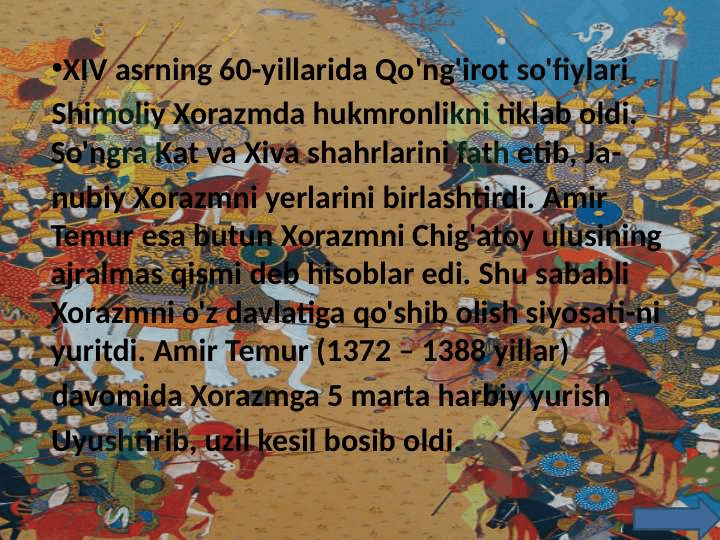 Amir Temurning harbiy yurishlari 4