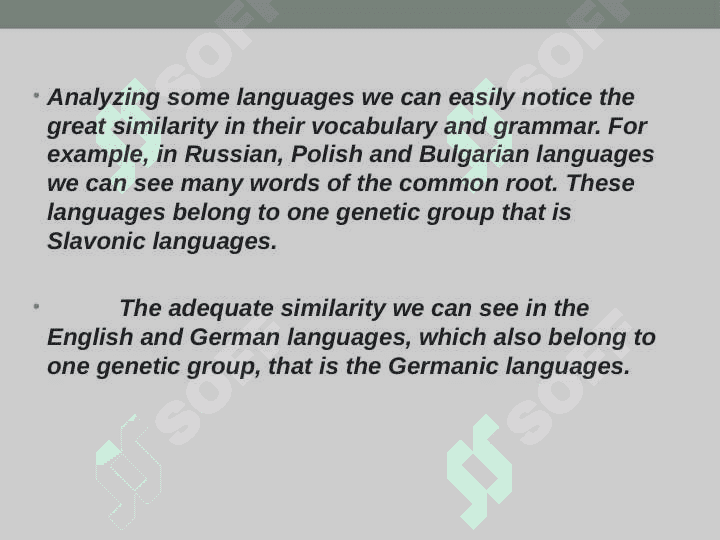 THE SUBJECT MATTER OF THE LINGUISTIC TYPOLOGY 5