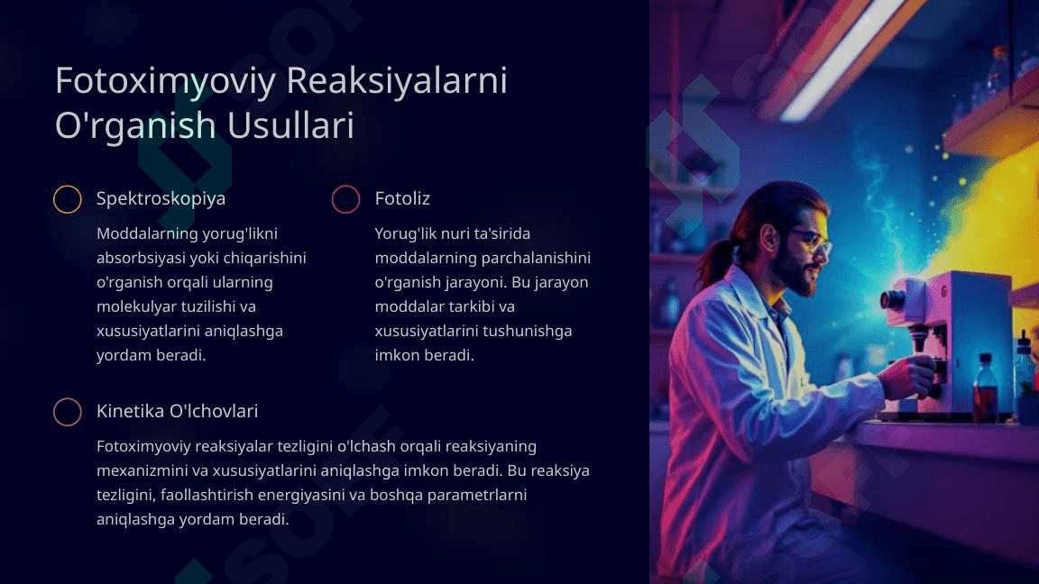 Kirish. Fotokimyoviy Jarayonlar 8