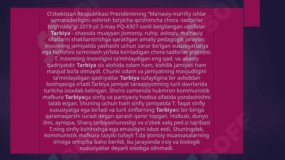 Tarbiya fanining oʻqitishning diniy badiiy falsafiy asoslari. 3