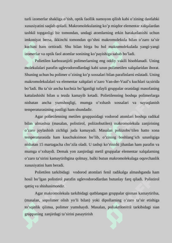 Polimerlarning mexanik mustahkamligi, sudraluvchanligi va uzoq muddatligi 5