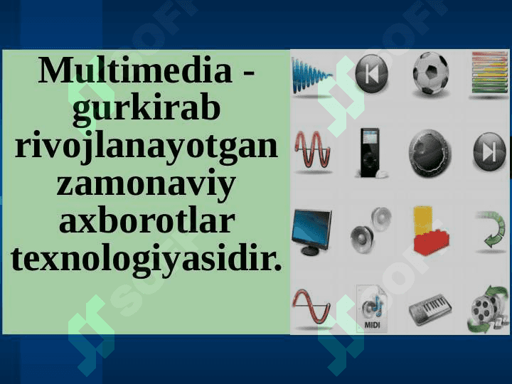 Multimediya tizimlari. Ovozli ma’lumotlar bilan ishlash dasturlari 3