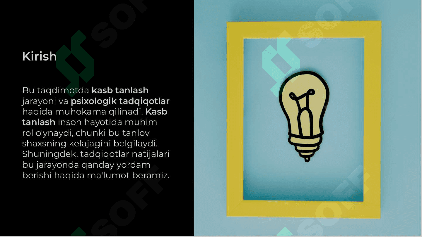 Kasb tanlashga doir psixologik tadqiqotlar 3