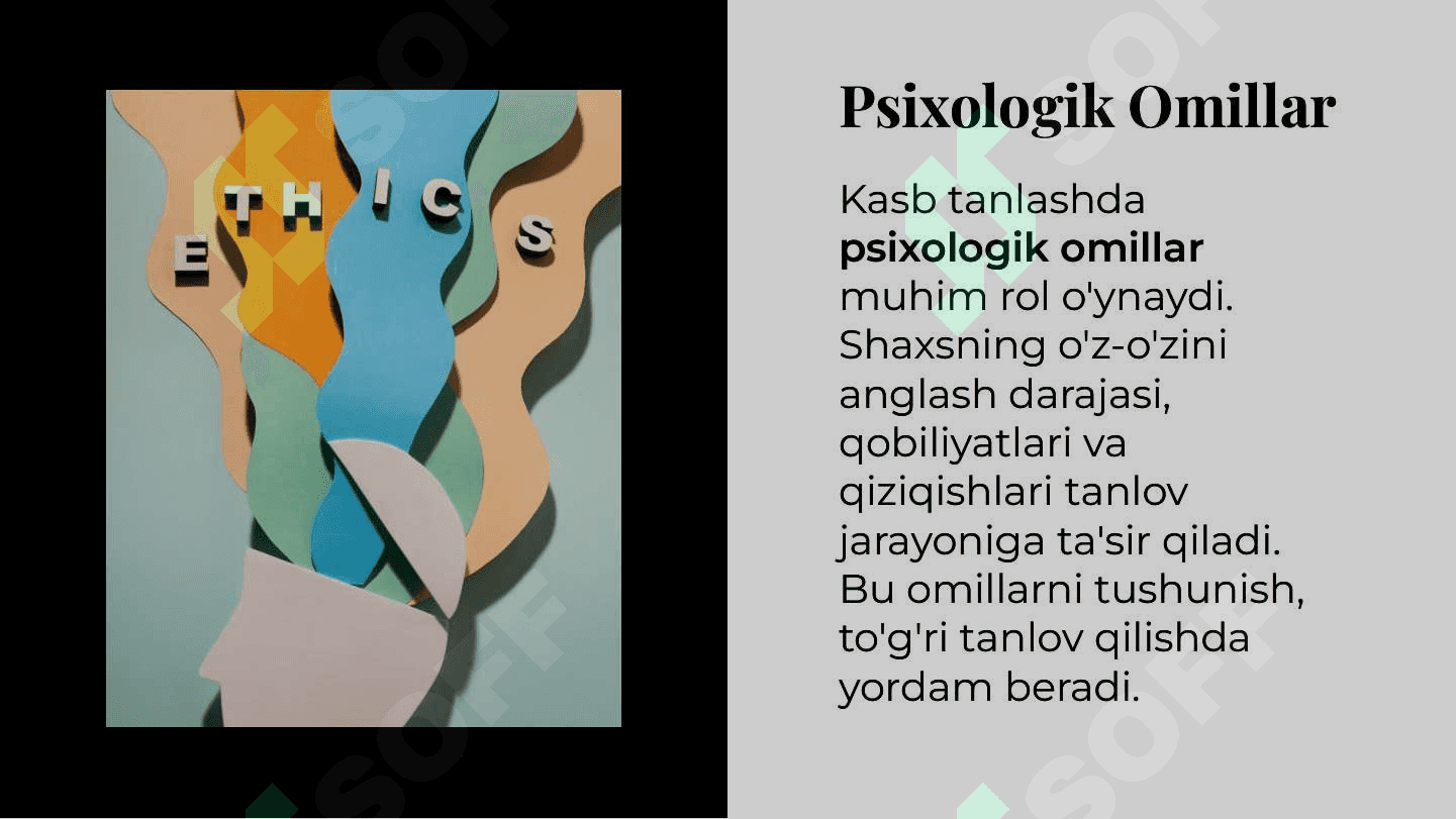Kasb tanlashga doir psixologik tadqiqotlar 5