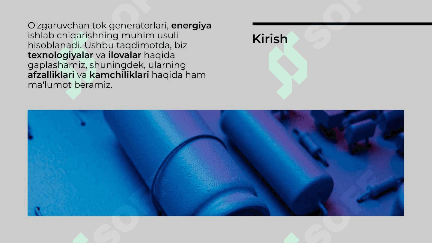 O'zgaruvchan to'k generatorlari 2