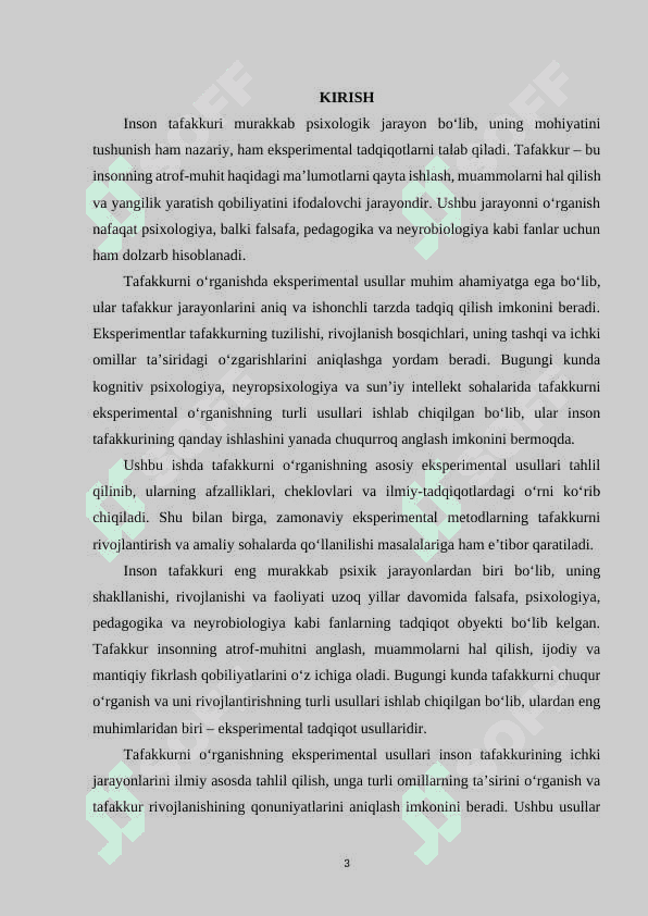 TAFAKKURNI O‘RGANISHNING EKSPERIMENTAL USULLARI 2