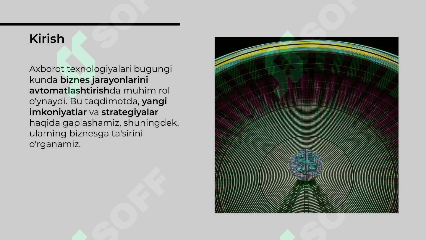 Axborot texnologiyalari orqali biznes jarayonlarini avtomatlashtirish 2