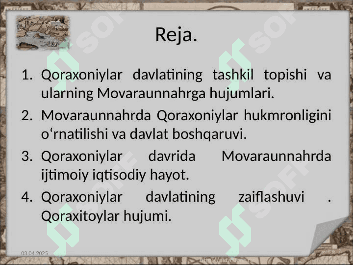 —  QORAXONIYLAR  — 3