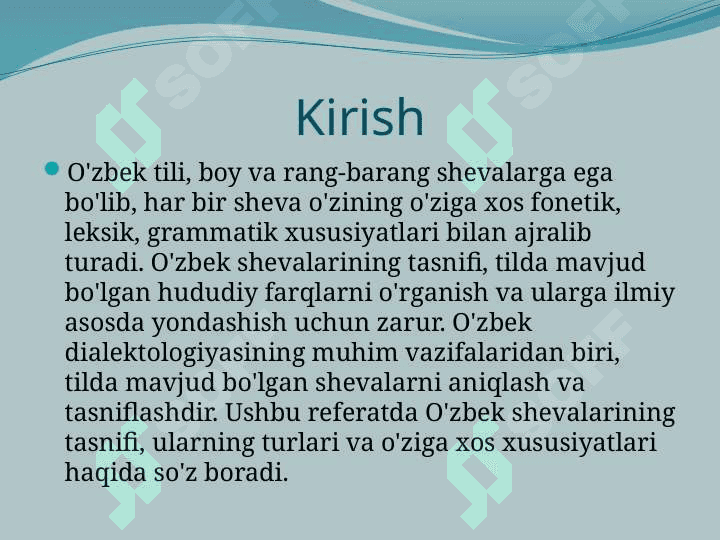 O'zbek shevalari tasnifi 3