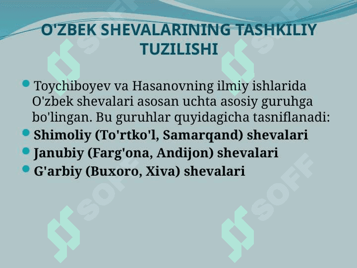 O'zbek shevalari tasnifi 4