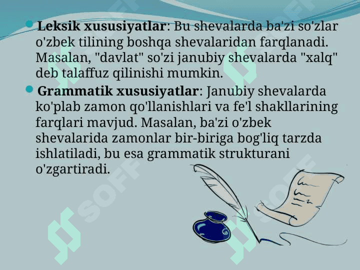 O'zbek shevalari tasnifi 8