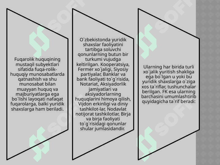 Fuqarolik huquqida yuridik shaxslar 2