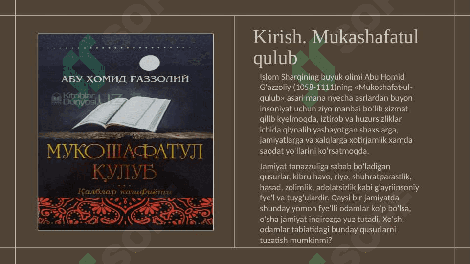 Imomi G’azzolliyning Mukoshafat ul-qulub asari 2