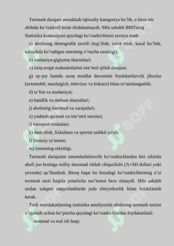 Aholi turmush darajasi statistikasi 2