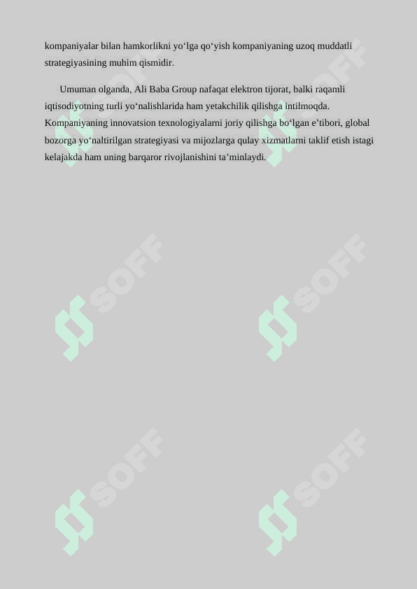 Ali Baba raqamli iqtisodiyotida global elektron tijorat lideri sifatida 6