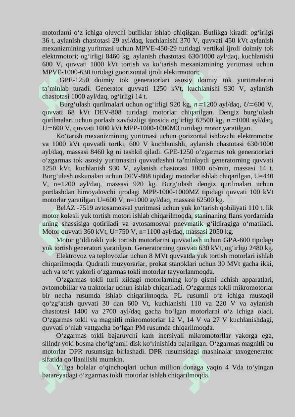 O’zgarmas tok elektr yuritmalarini tormozlash. Elektr energiyasini tarmoqqa qaytarish usuli. 3