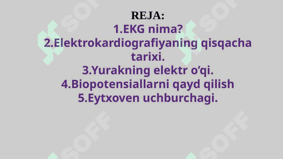 Biofizika.Elektrokardiografiyaning fizik asoslarini oʻrganish 2