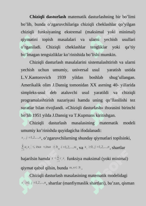 Iqtisodiy masalalarni yechishning bazi metodlari.Leontev modeli 2