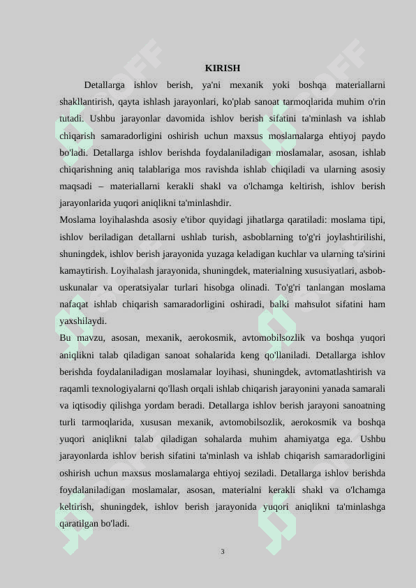 Frezalash jarayoni  uchun qisuvchi konduktor moslama loyihasi va kuch hisobi 3