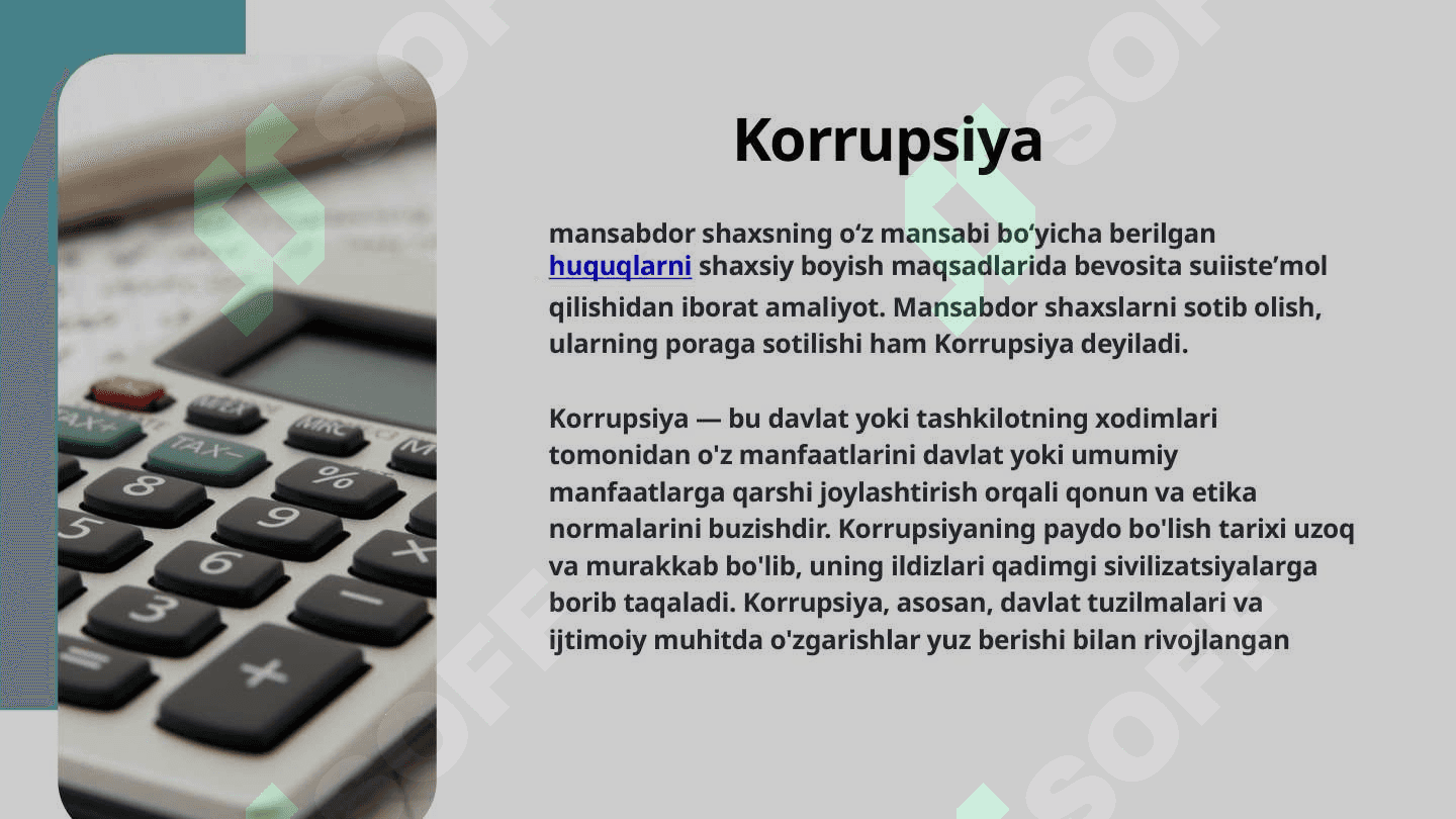 Korruptsiya va unga qarshi kurashish mexanizmi 2