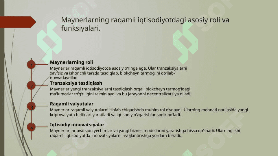 Maynerlarning raqamli iqtisodiyotdagi ahamiyati va ularning blokcheyn bilan ishlashi 3