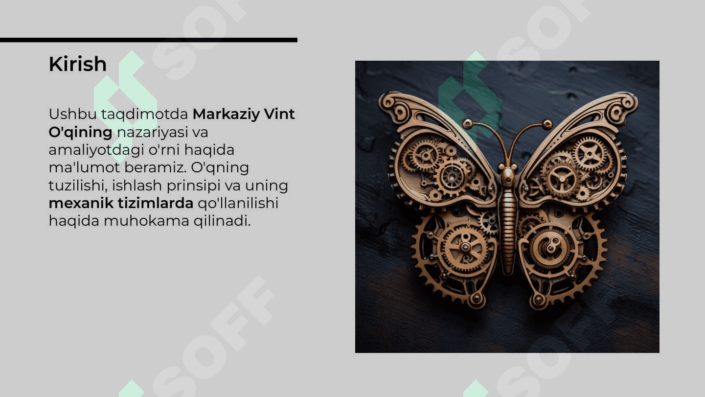Markaziy vint o'qi 2