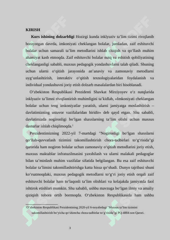 Zaif eshituvchi bolalar maktabida o‘qitish metodlari 3