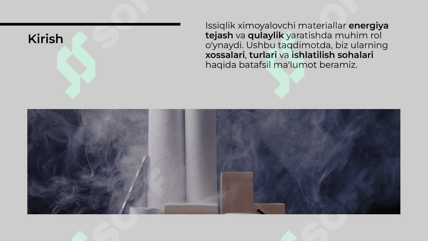 Issiqlik ximoyalovchi materiallar xossalari va ishlatilish soxalari 2