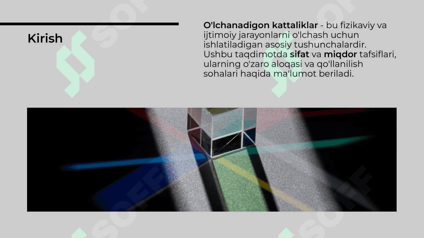 Olchanadigon kattalikning sifat va miqdor tafsiflari 2