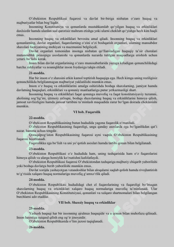 Yangi Tahrirdagi O'zbekiston Respublikasi Konstitutsiyasi 4