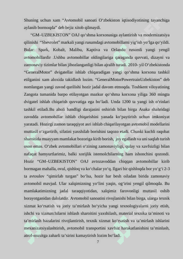 Yer usti transport tizimlari va ularning ekspluatatsiyasi 7