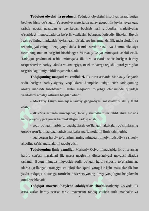 Markaziy Osiyo harbiy san`at tarixi 5