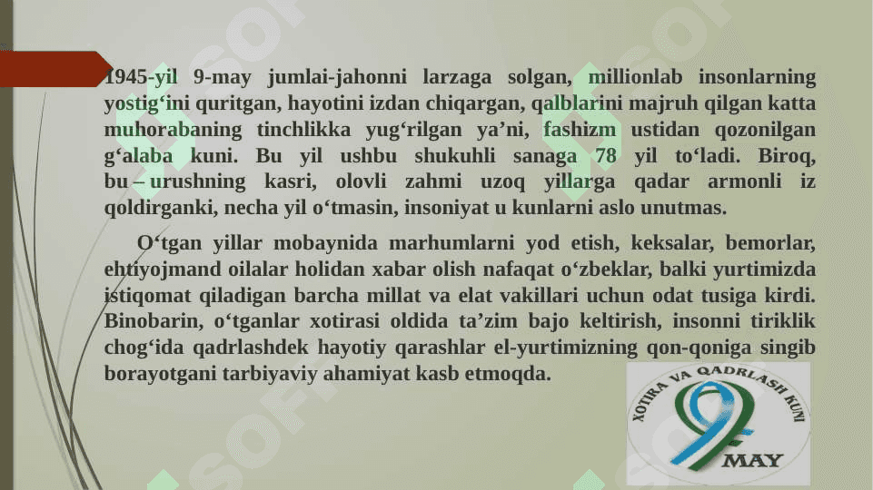 Inson xotira tuyg‘usi bilan barhayot! 4