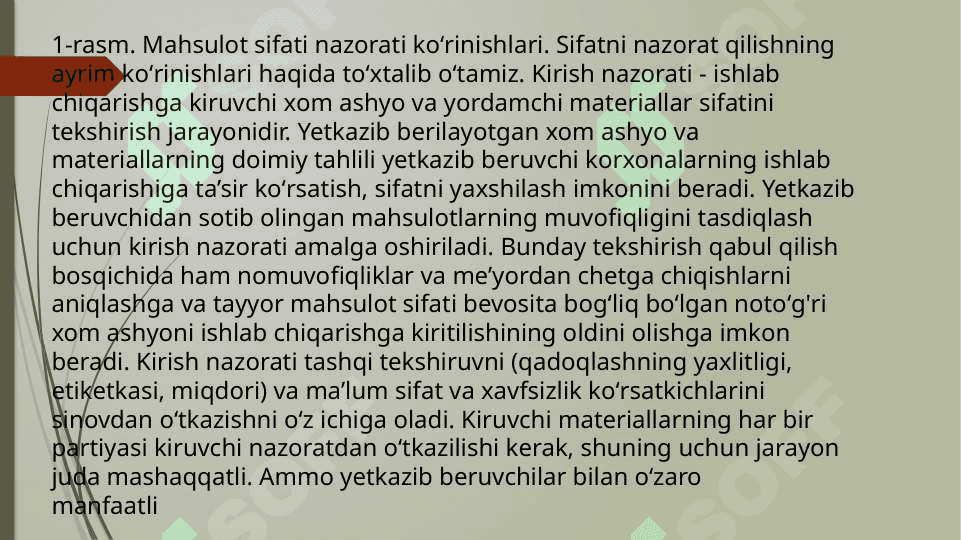 Mahsulot sifati nazorati fanidan tayyorlagan taqdimoti 4