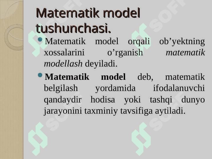 Matematik modellashtirish, sonli tahlil qilish usullarini tizimlarda amalga oshirish 3