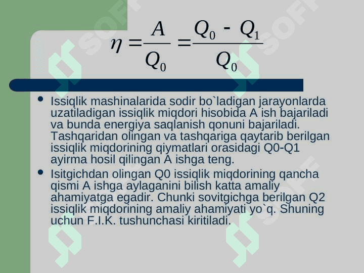 Issiqlik – kuch bug‘ sikllari. Karno va Renkin sikllarini taqqoslash. 3